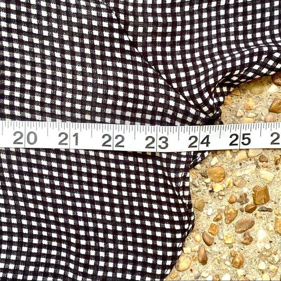 Joseph Ribkoff Black White Checkered Bat Wing Semi Sheer Elastic Wrist Blouse 10 - Picture 3 of 8